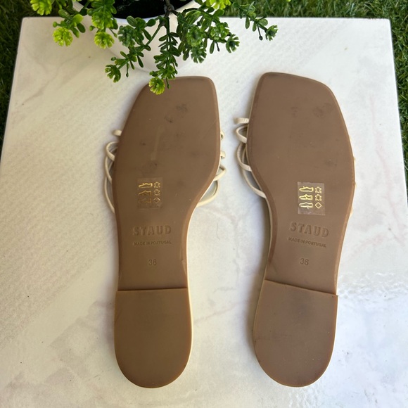 STAUD Pippa knotted leather slides SIZE 36 US 6 New - Picture 10 of 16
